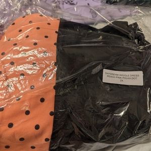 NWT Peach Pink Polka Dot Daydream Wiggle in 2X from Vixen